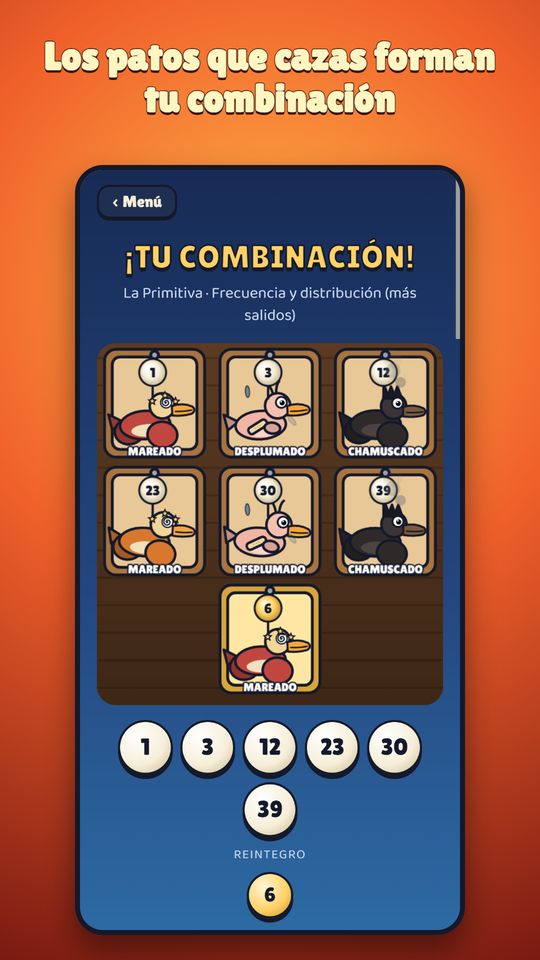 Cuadro de caza con la combinación final